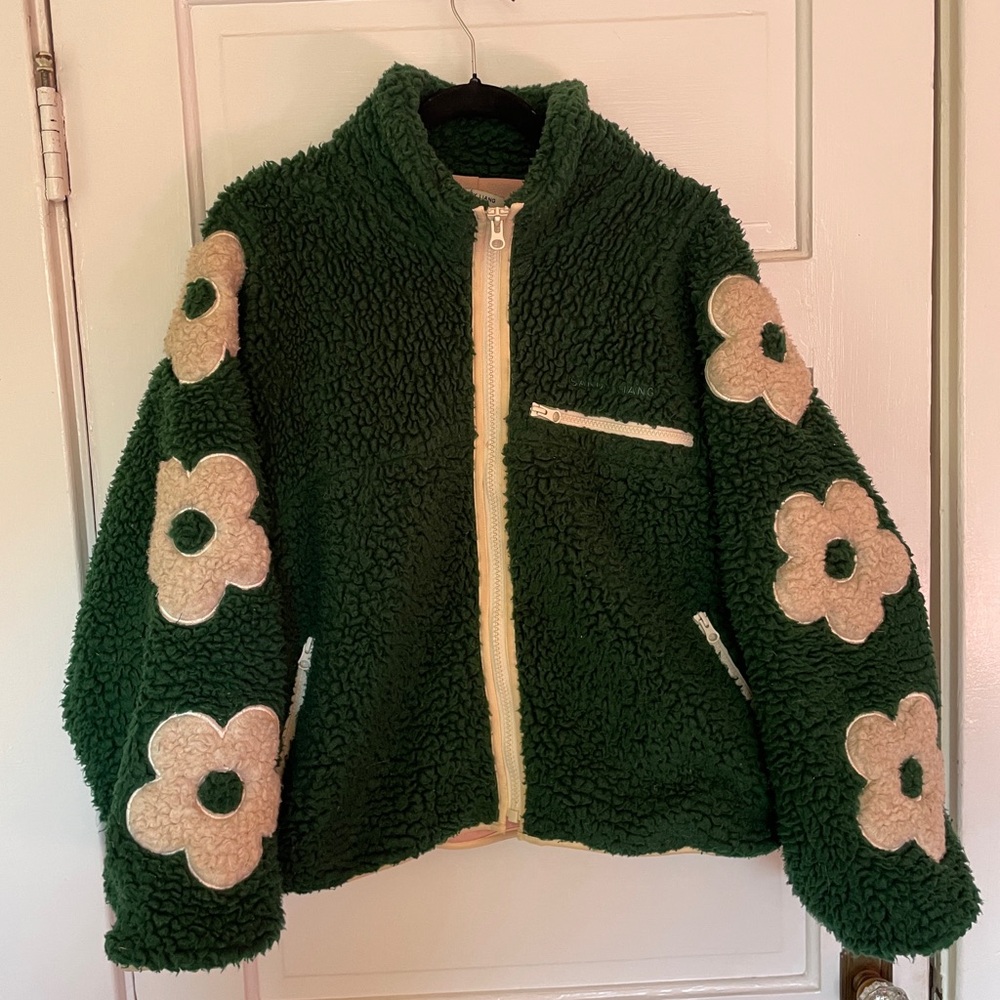 Sandy Liang large Sherpa Flower Jacket